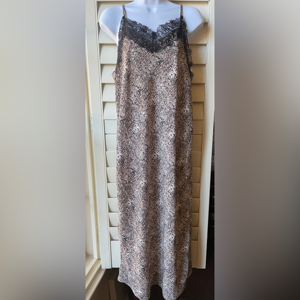NWT- Vylette- Snake Print Slip Dress - Size Large